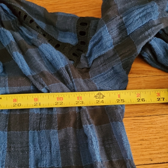 Free People Plaid Oversized Blouse - Picture 9 of 13